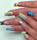 Square Press On Nails: 3D Gel, Leopard Print, Urban Nail Art