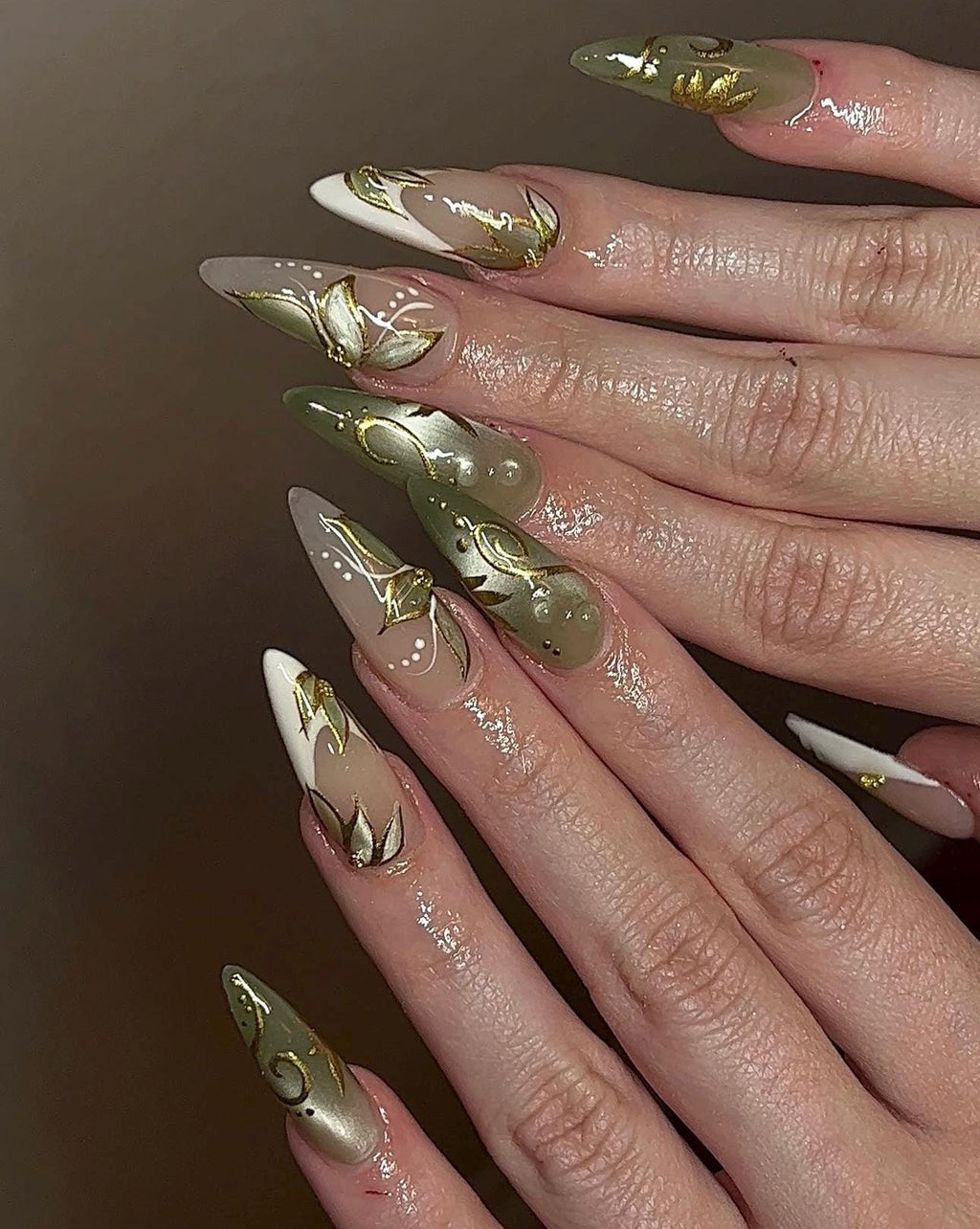 Cat Eye Press On Nails: Kawaii Almond, Handmade Acrylic Nail Set